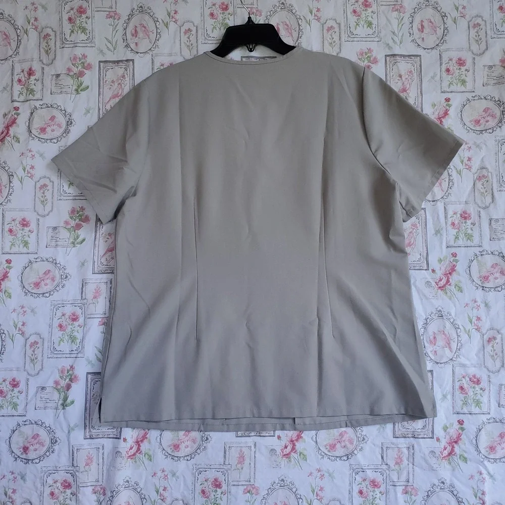 Figs Scrub Top Womens XXL Gray Casma Three Pocket Nurse Hospital Uniform‎ Dr